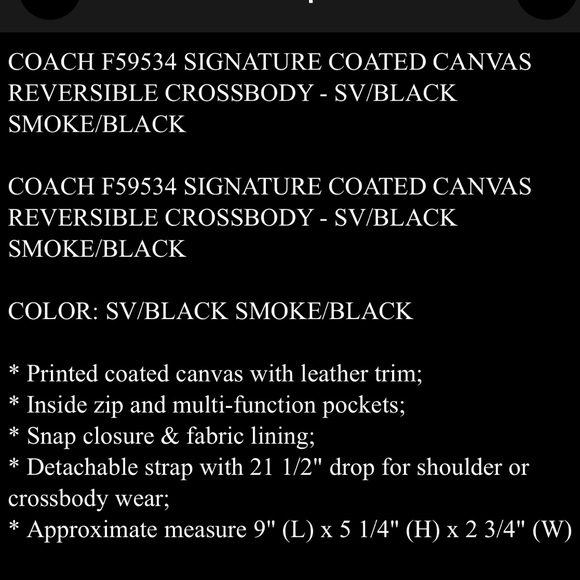 Coach Reversible Crossbody/clutch. - Picture 9 of 9